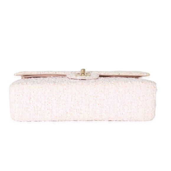 Chanel Pink Tweed Medium Classic Double Flap Bag - Picture 5 of 8